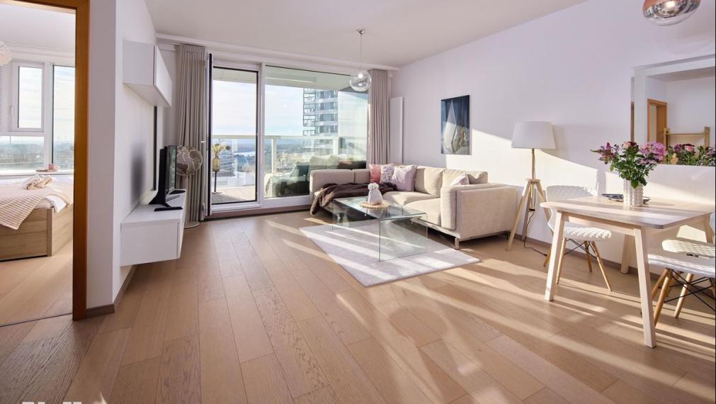 Neibrs | Na prenájom moderný 2-izbový byt s výhľadom na Dunaj – PANORAMA CITY, Staré Mesto