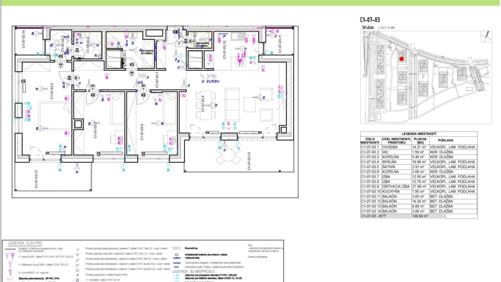 Neibrs |  4 - izbový priestranný byt na najvyššom poschodí v projekte Slnečnice – Viladomy.  