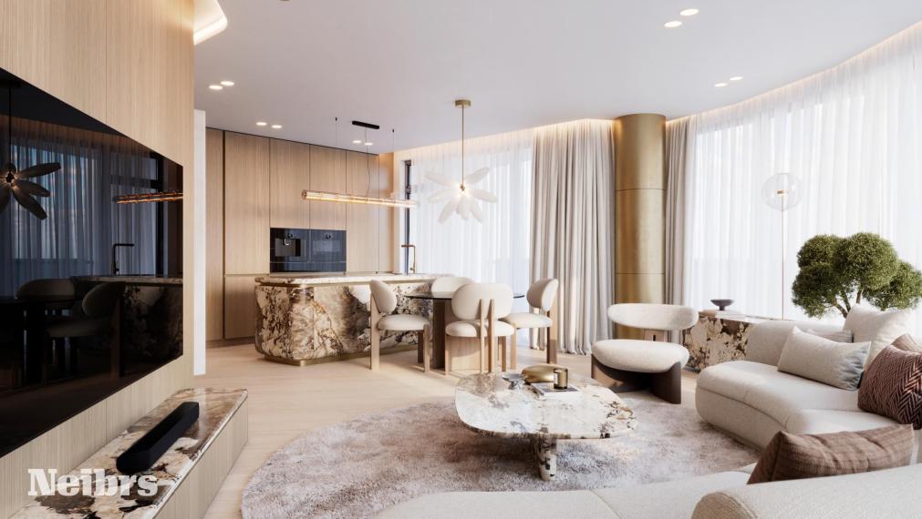 Neibrs | 3 izb. Apartmán s výhľadom na Bratislavský hrad a Downtown, 2x Parking + Pivnica